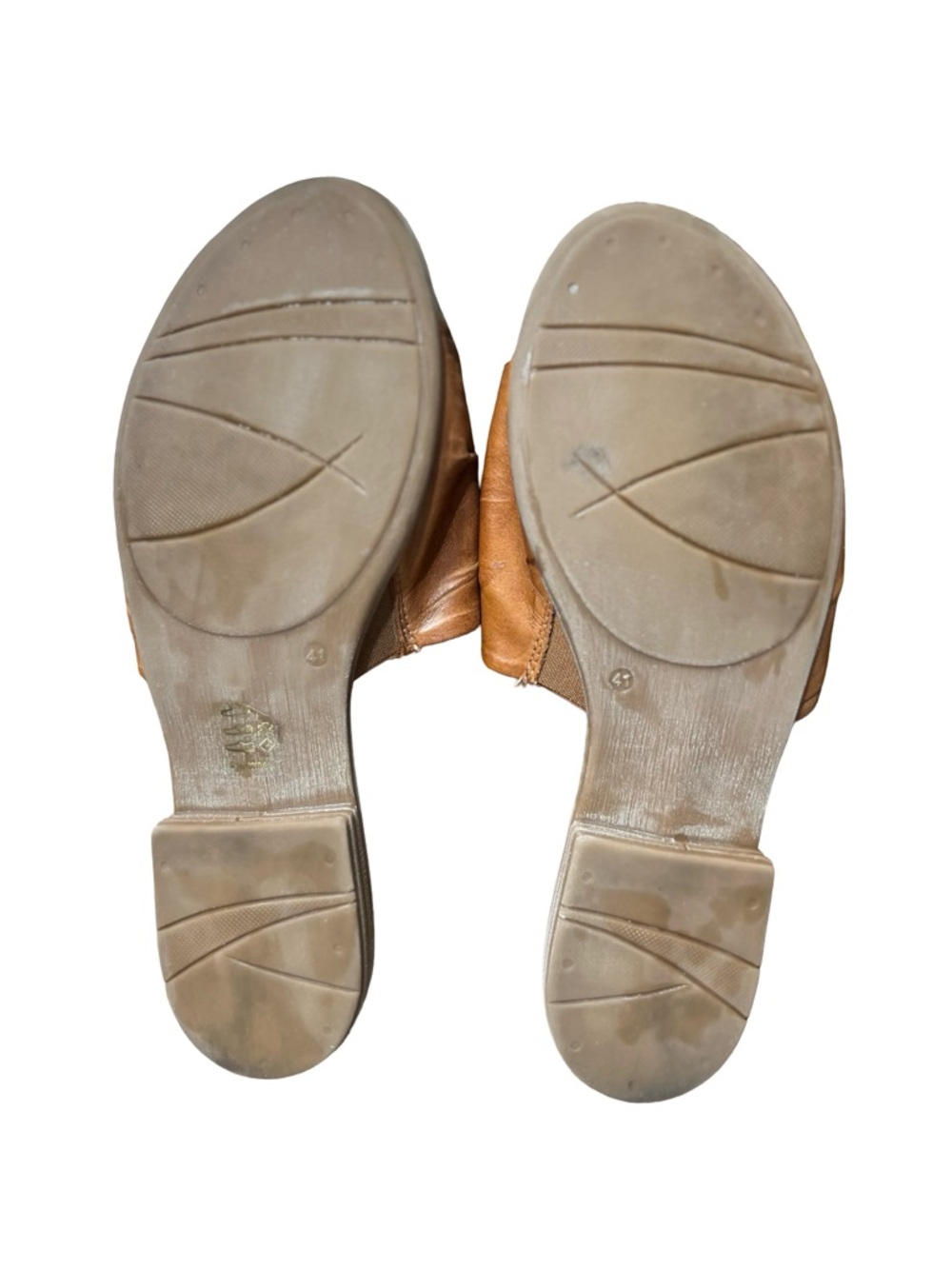 Miz Mooz Brown Knot-Front Leather Slide Mules - Picture 3 of 4